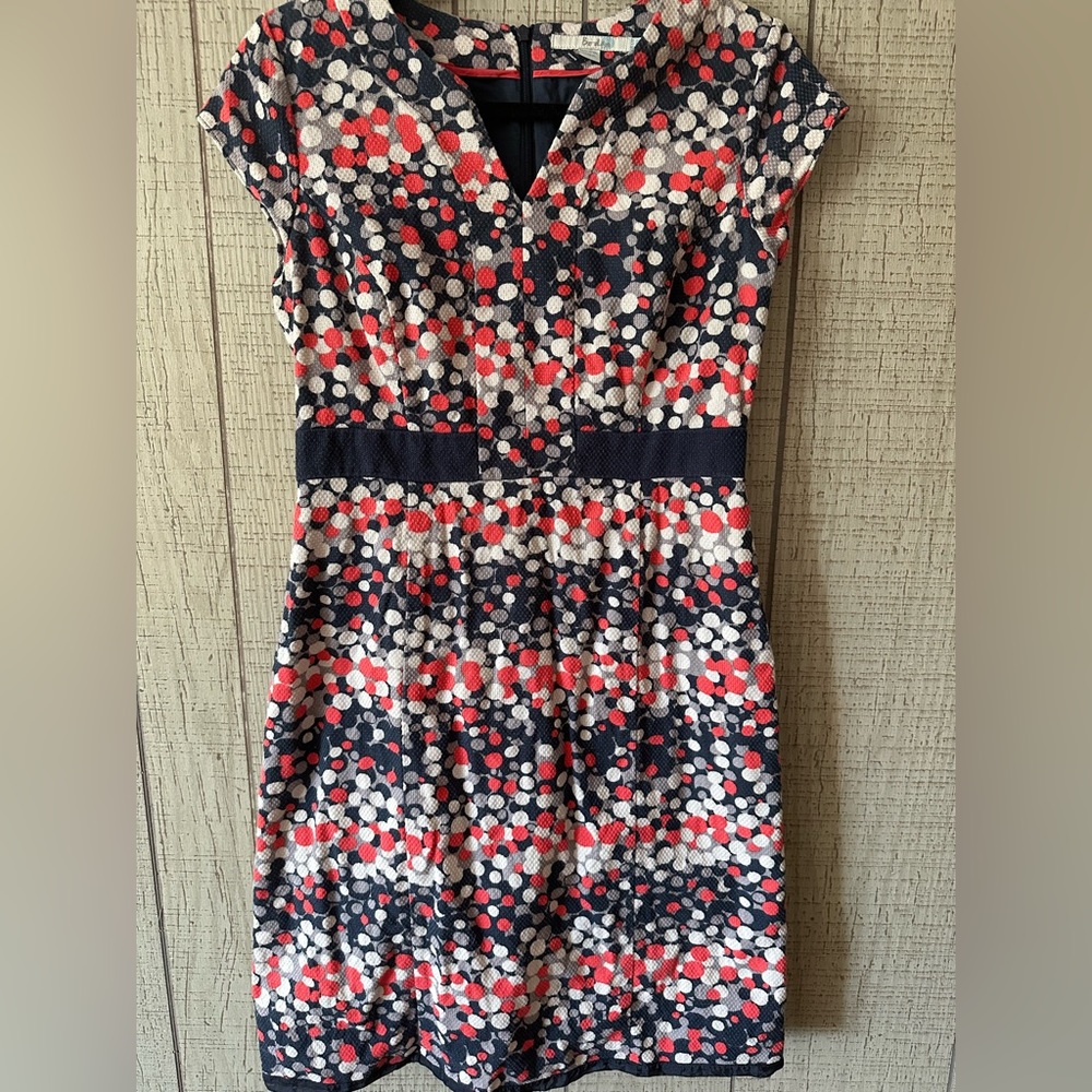 Nice Red White Blue Boden dress Size US8 100% Cotton